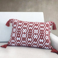 Adelle Indian Throw Pillow Cover | Rose | 16" x 24"