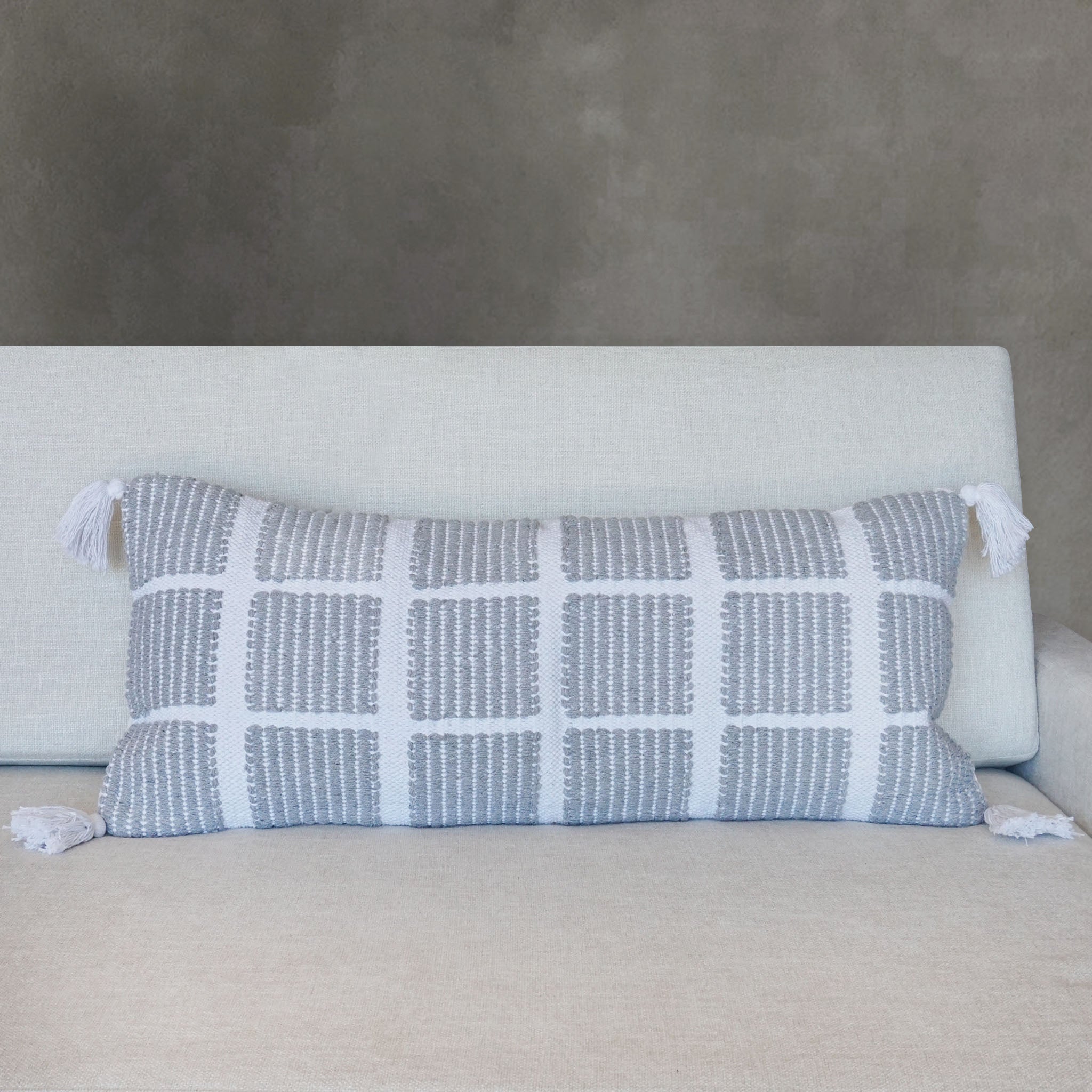 Zander Indian Handcrafted Throw Pillow Cover | 14" x 36"