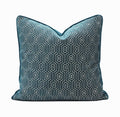 Porter Cut Velvet Throw Pillow Cover | Peacock | 20" x 20"