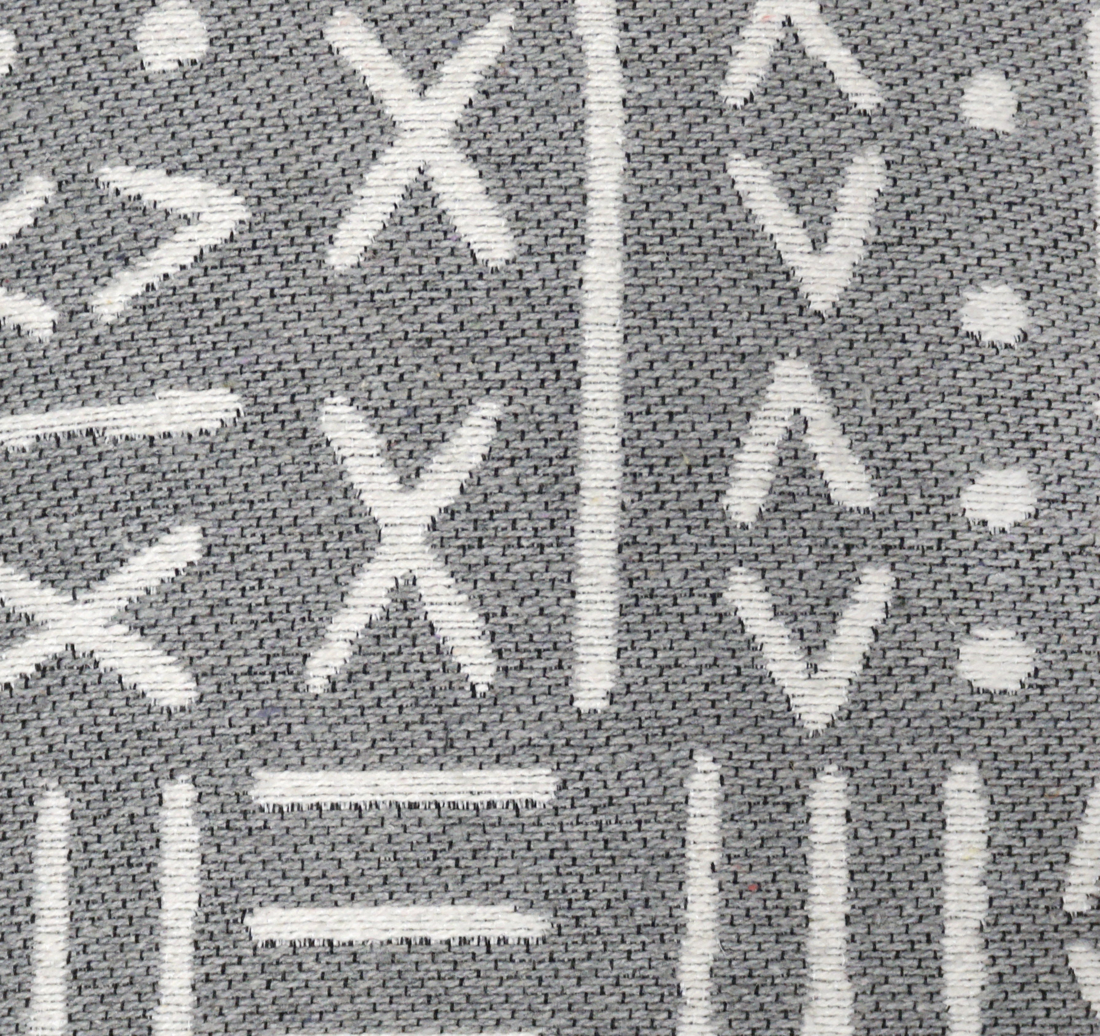 Dahlia Indian Throw Pillow Cover | Silver/White | 18"x 18"