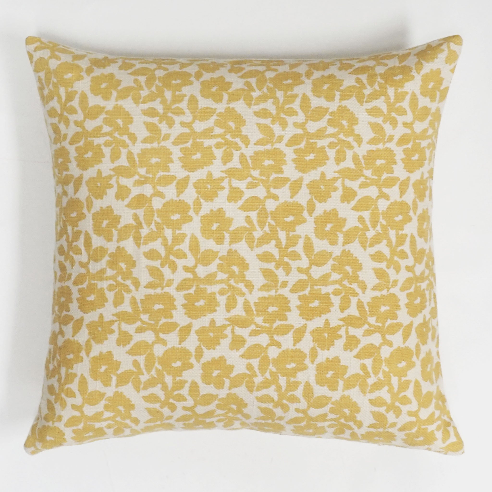 Flora Flower Print Throw Pillow Cover | 20" x 20"