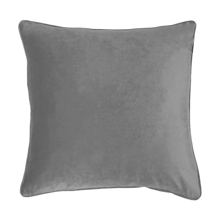 Maze Cut Velvet Throw Pillow Cover | Gray | 20" x 20"