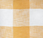 Set of 2 Linen Buffalo Check Throw Pillow Cover | Yellow | 20" x 20"