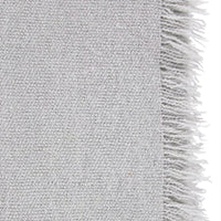 Solid Fringe Throw Blanket | Silver | 50" x 60"