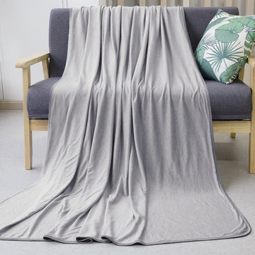 Premium Cooling Throw Blanket | Cozy and Ultra Soft Throw Blanket | Gray | 3 Sizes