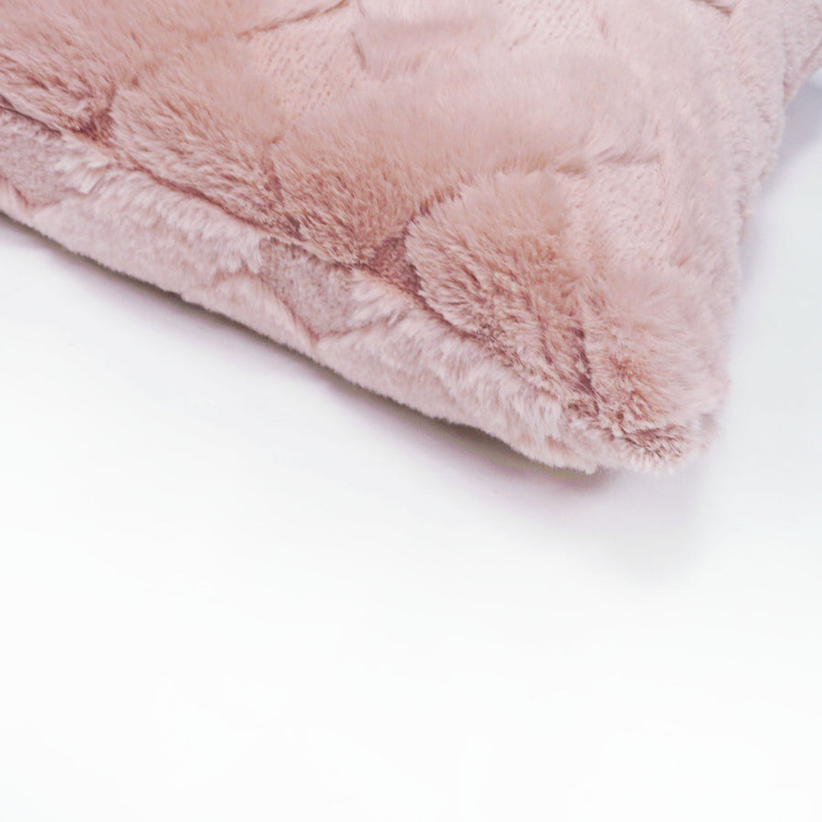 Trellis Faux Fur Throw Pillow Cover | 20" x 20"