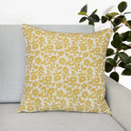 Flora Flower Print Throw Pillow Cover | 20" x 20"