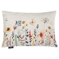 Daisy Floral Print Throw Pillow Cover | Natural | 14" x 20"
