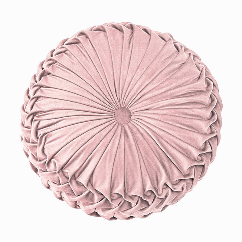 Dolce Round Pleated Pillow | 15"