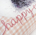 Easter Bunny Appliqué Throw Pillow Cover | Pink | 20" x 20"