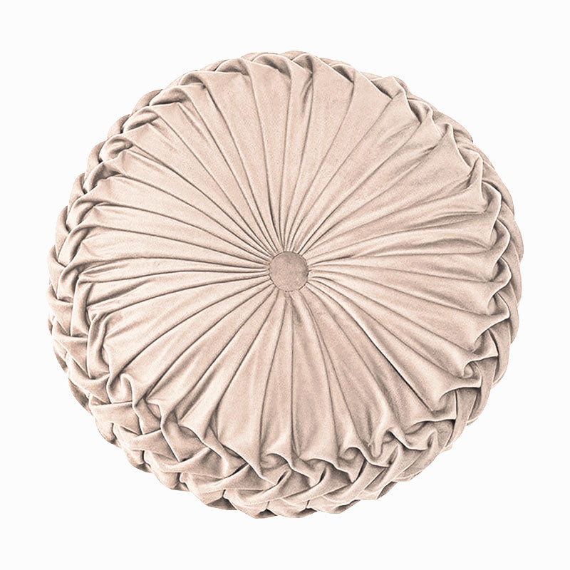 Dolce Round Pleated Pillow | 15"