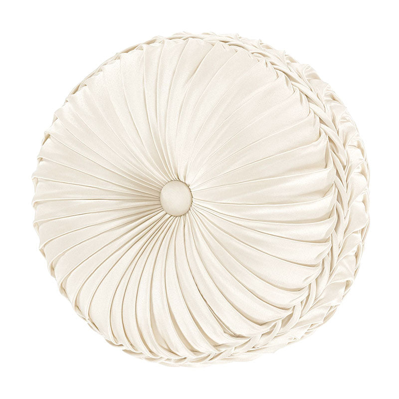 Dolce Round Pleated Pillow | 15"