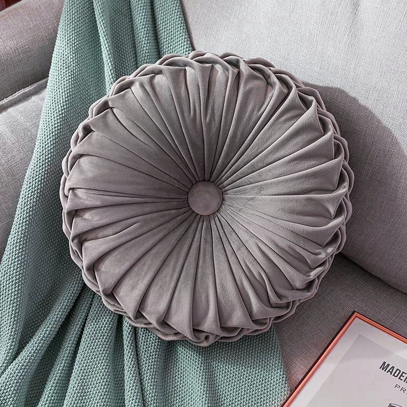 Dolce Round Pleated Pillow | 15"