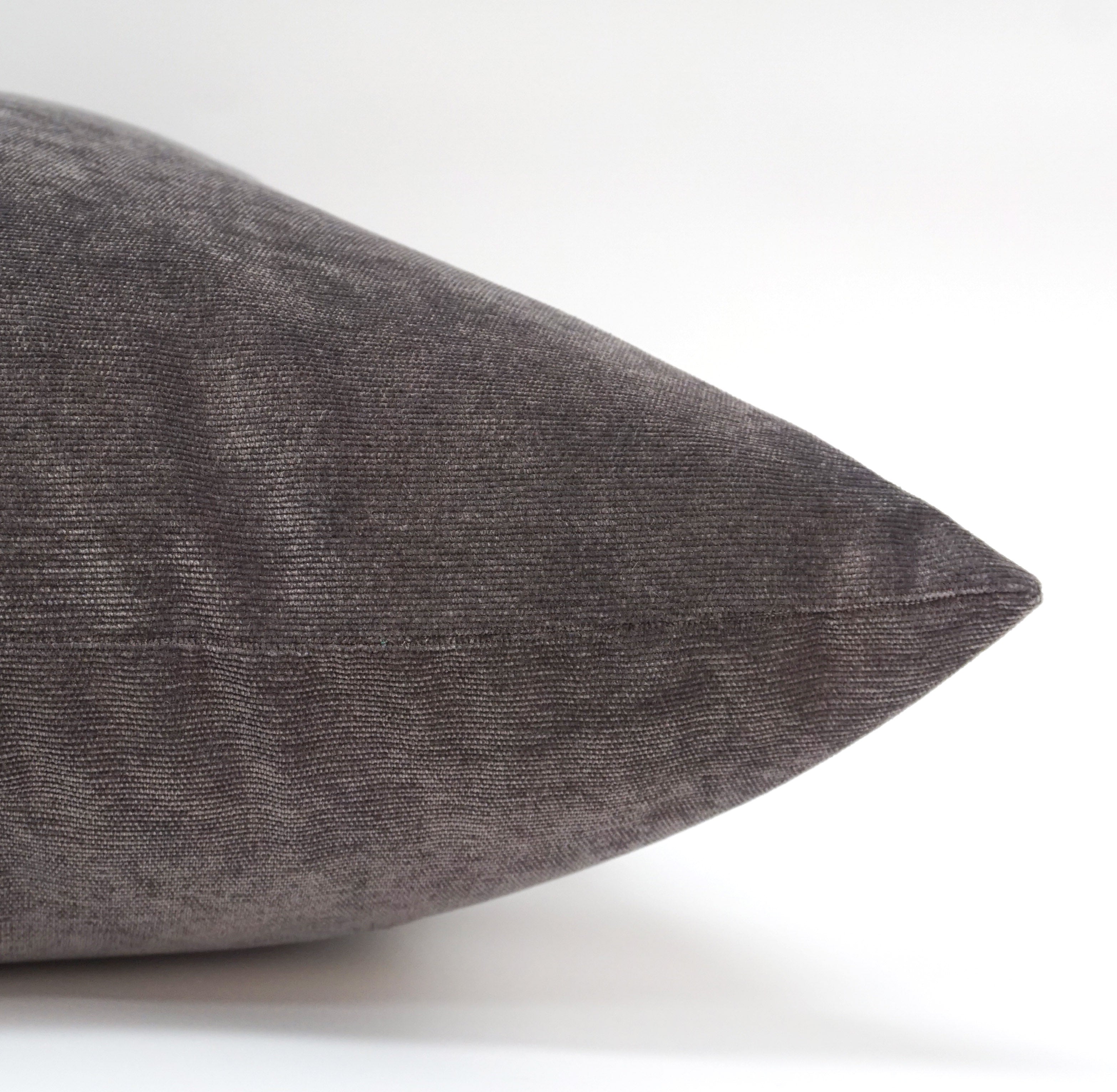 Set of 2 Belgian Velvet Throw Pillow Cover Knife Edge | 20" x 20"