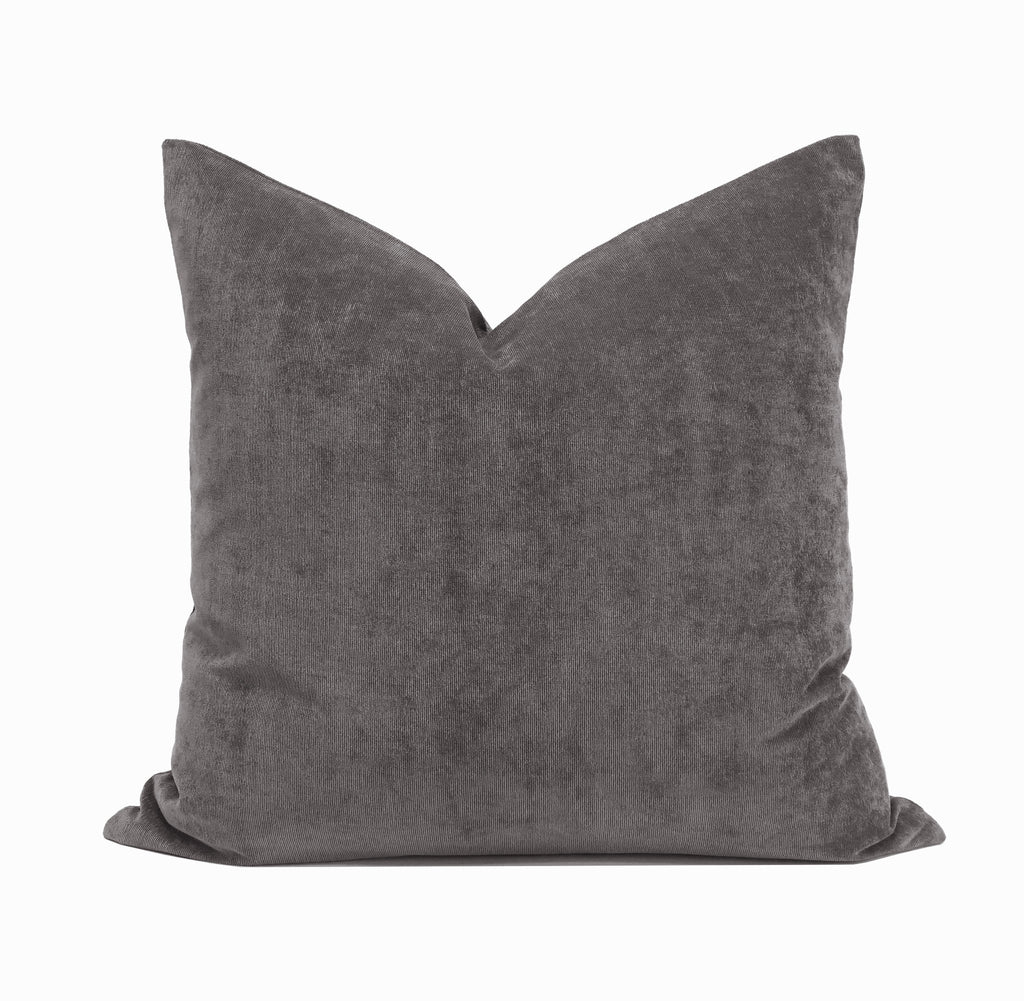Set of 2 Belgian Velvet Throw Pillow Cover Knife Edge | 20" x 20"