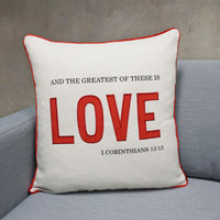 Love Applique Throw Pillow Cover | Natural | 20" x 20"