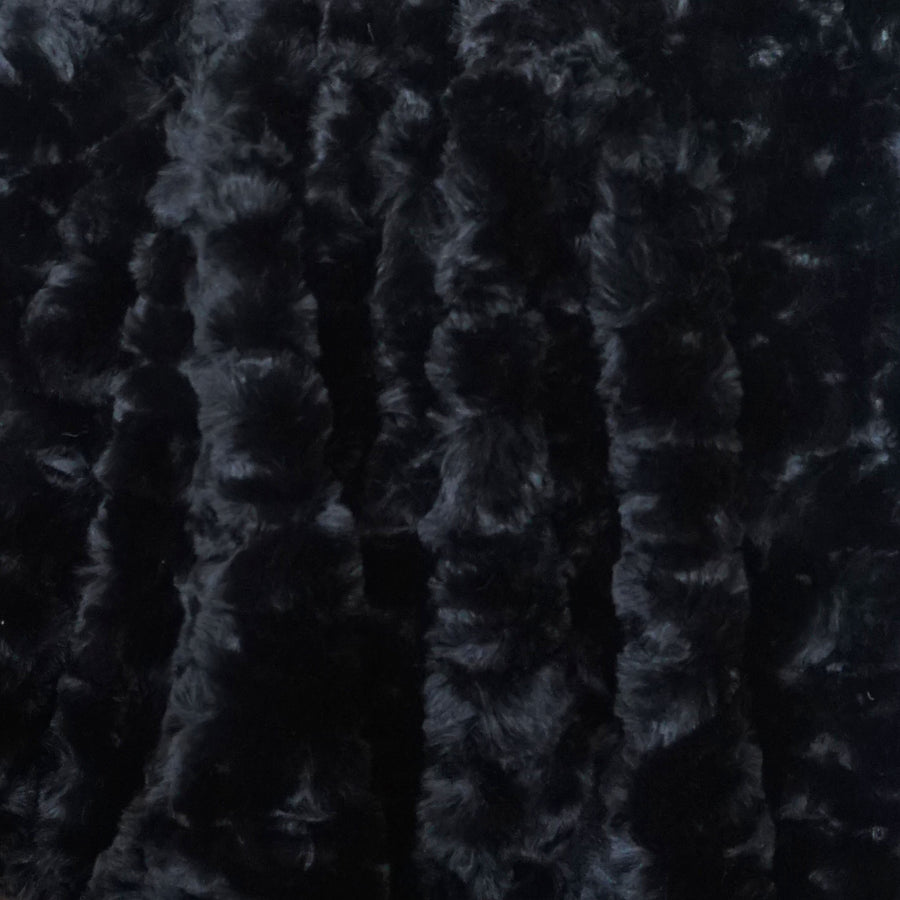 Morgan Faux Fur Throw Blanket | Black | 50" x 60"