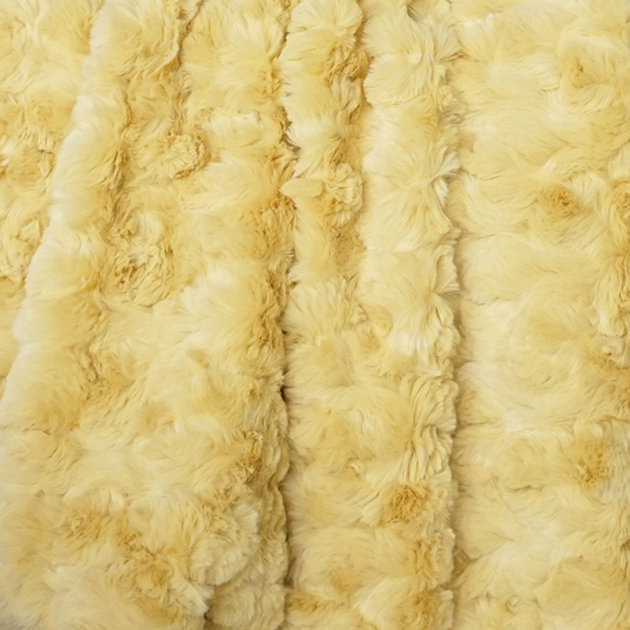Morgan Faux Fur Throw Blanket | Rattan | 50" x 60"