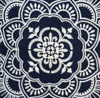 Padma Embroidery Throw Pillow Cover | 20" x 20"