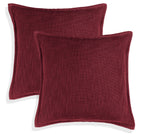 Set of 2 Basely Linen Look Throw Pillow Cover | 20" x 20"
