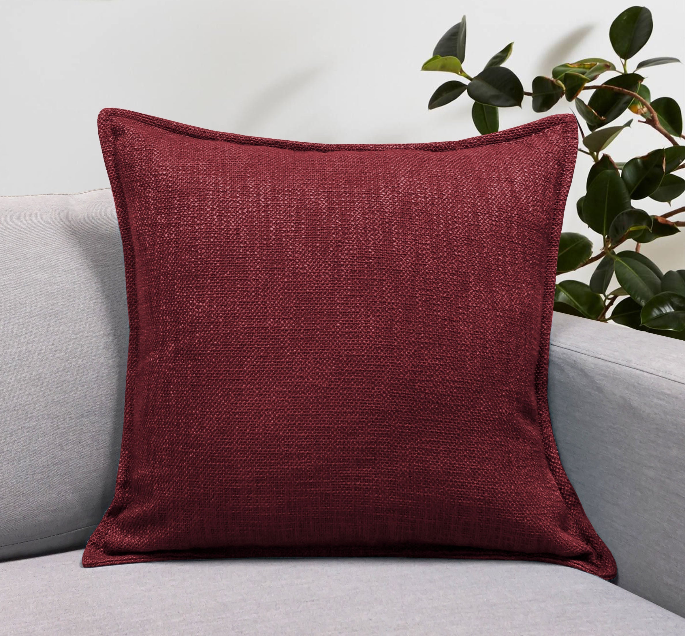 Set of 2 Basely Linen Look Throw Pillow Cover | 20" x 20"