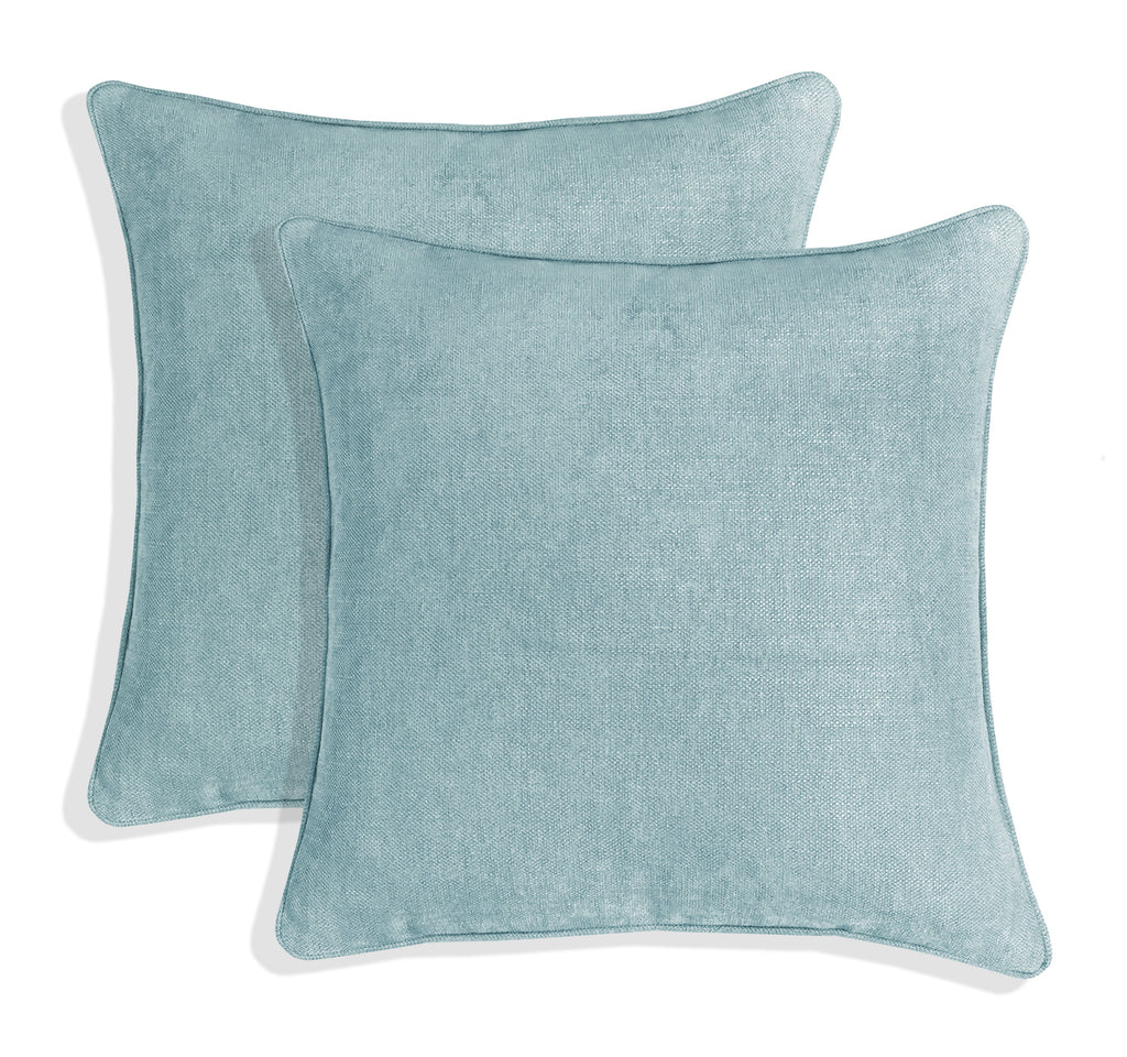 Set of 2 Gorgeous Chenille Throw Pillow Micro Piping | 20" x 20"