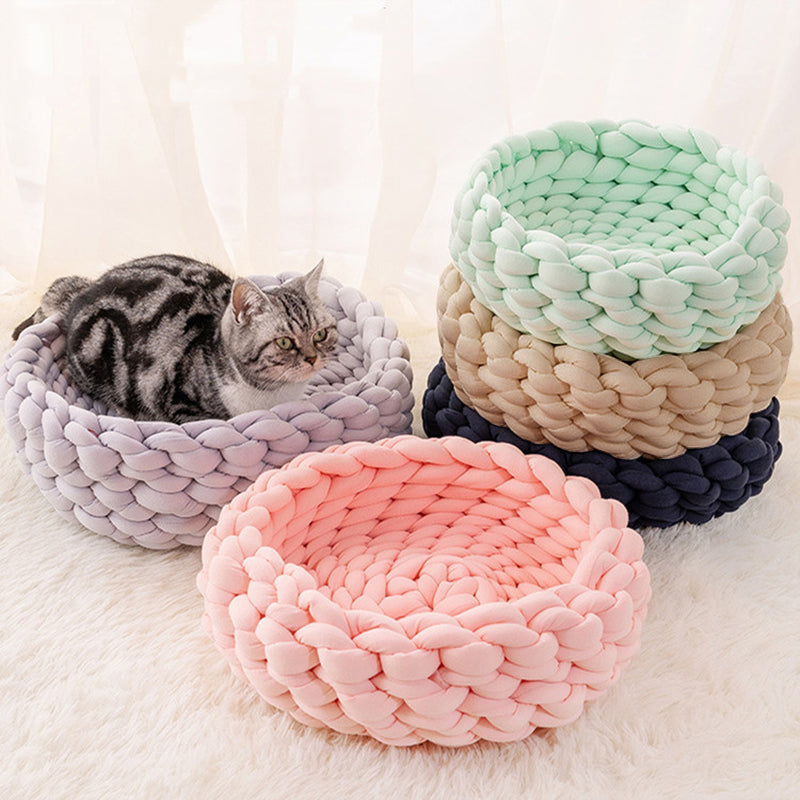 Handwoven Knit Pet Bed/Mat | 35cm/13.7in | Small