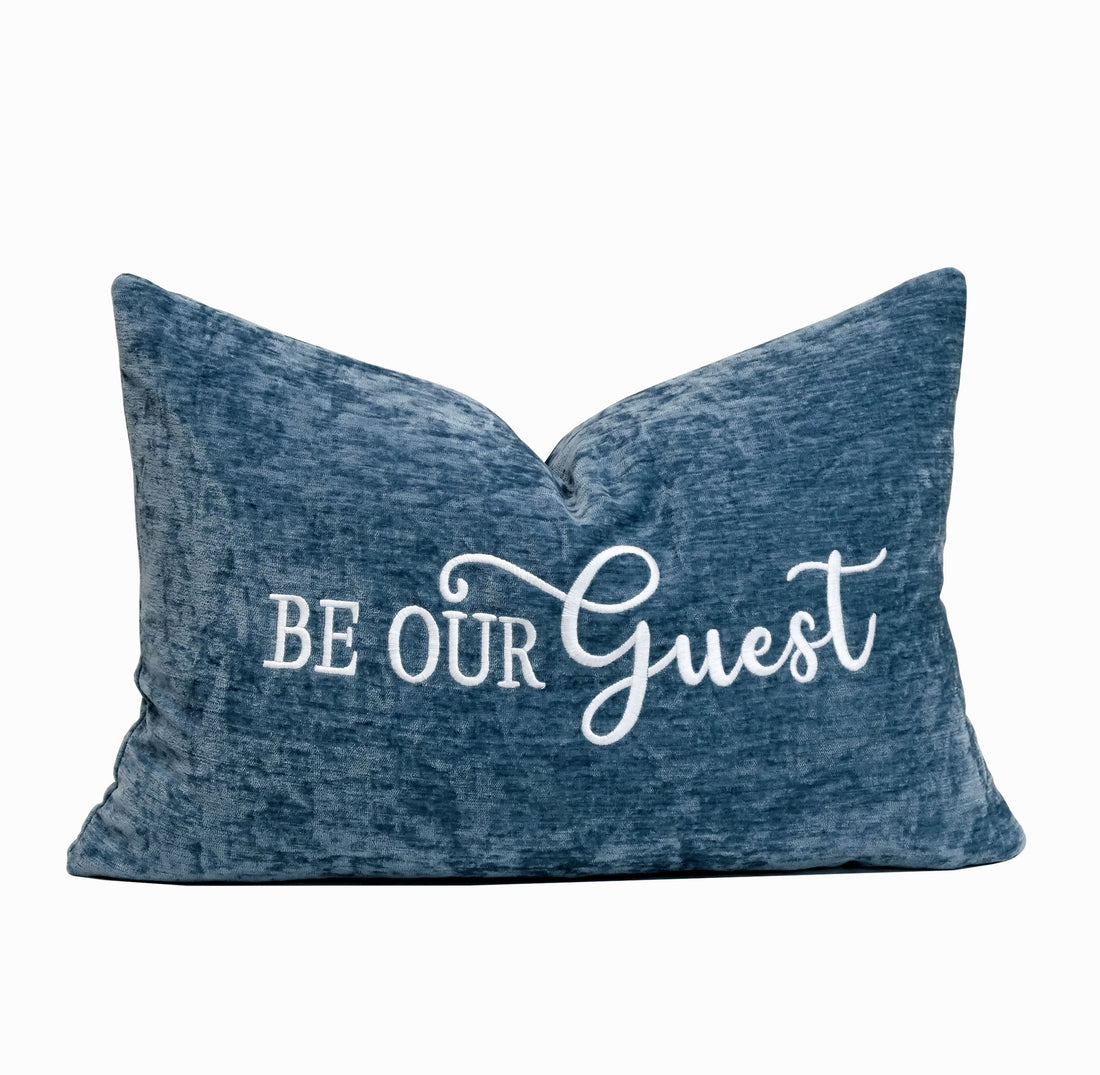 Be Our Guest Throw Pillow Cover | Ocean | 14" x 20"
