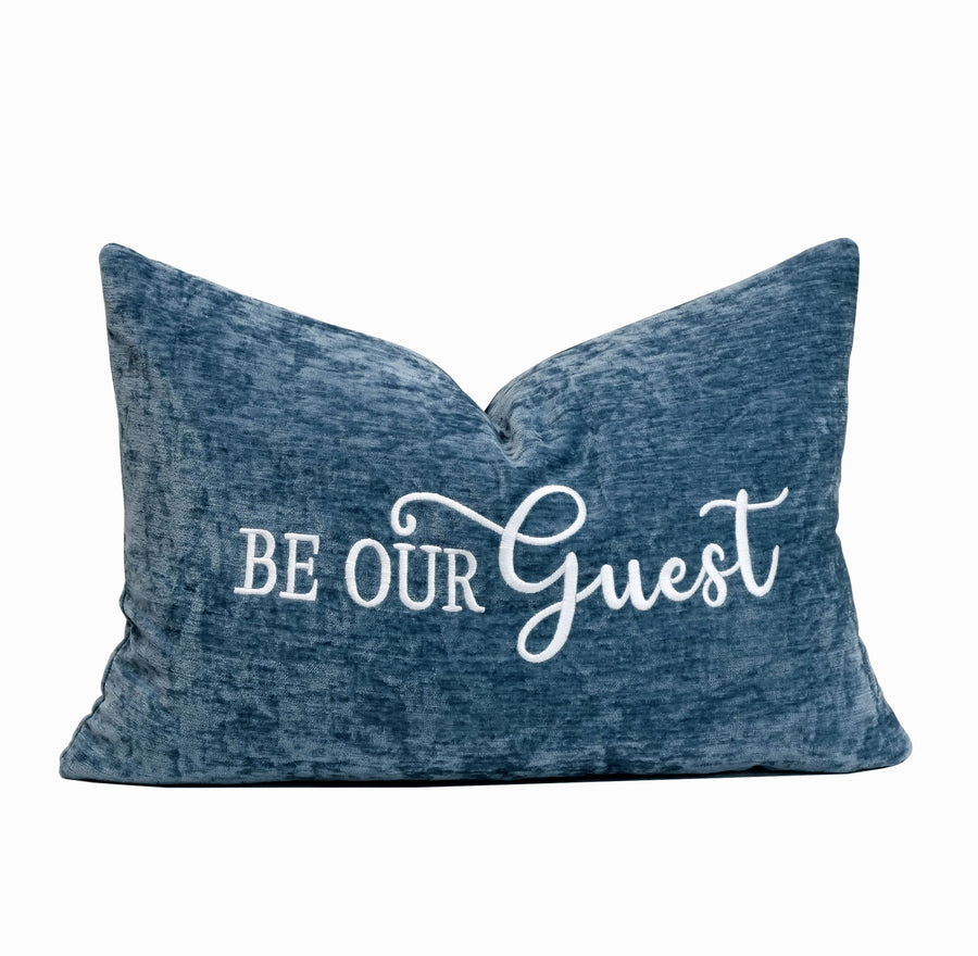 Be Our Guest Throw Pillow Cover | Ocean | 14" x 20"