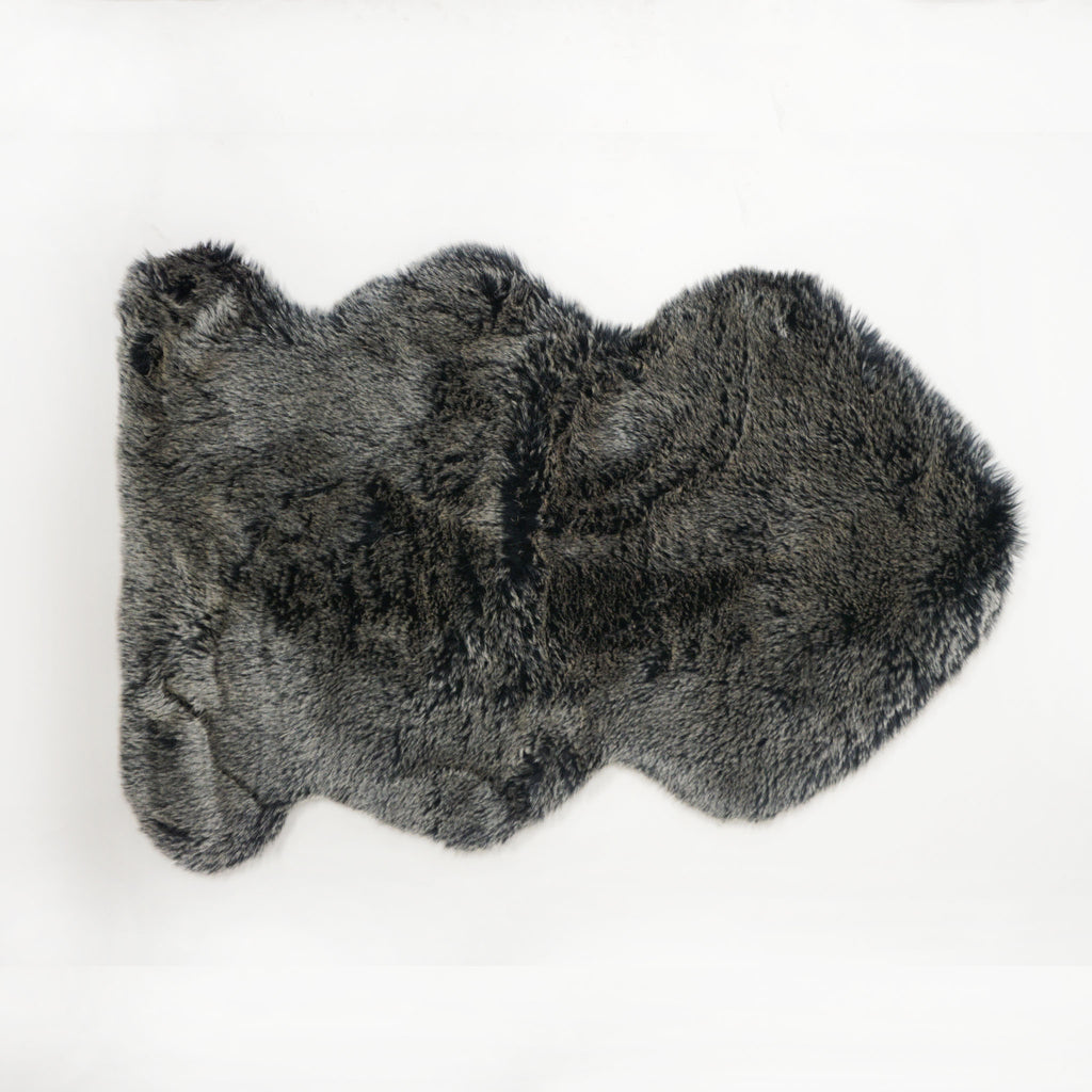 Faux Fur Rug | Black | 26" x 36"