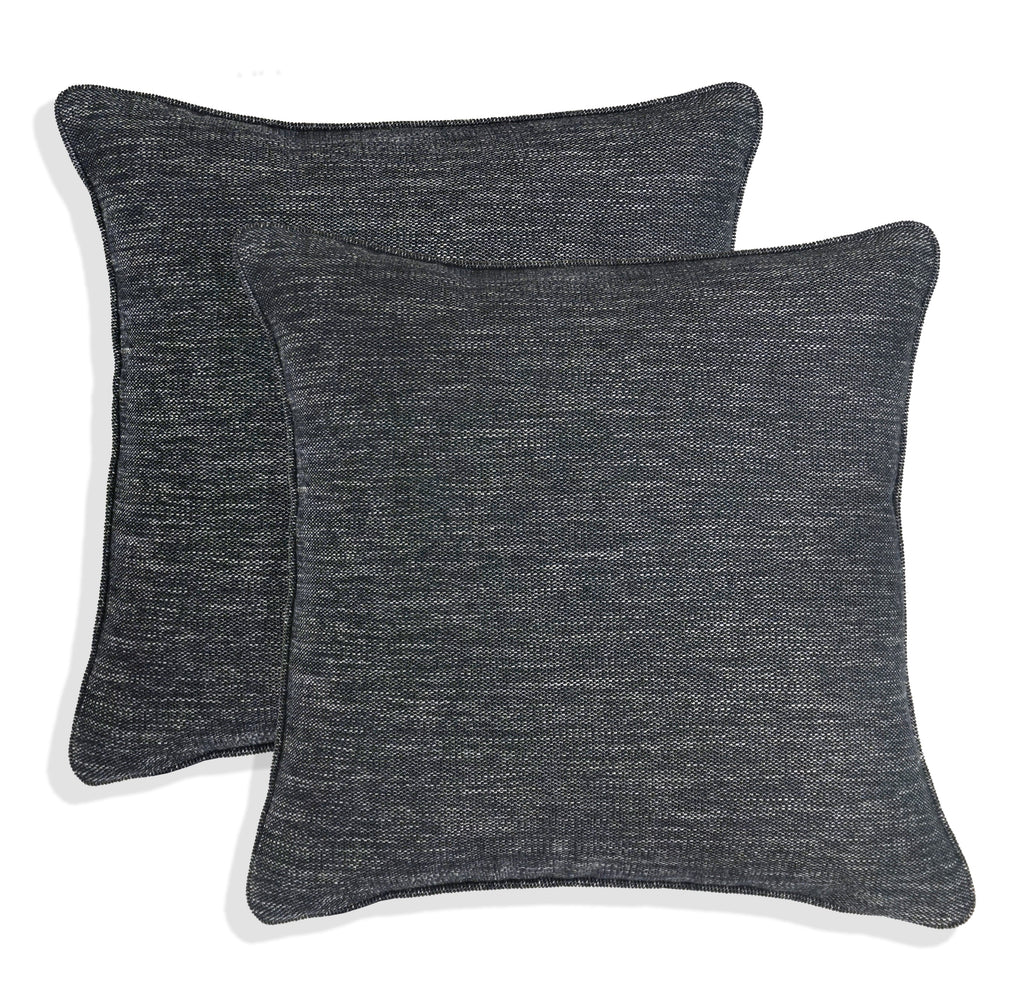 Set of 2 Gorgeous Chenille Throw Pillow Micro Piping | 20" x 20"