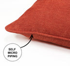 Set of 2 Gorgeous Chenille Throw Pillow Micro Piping | 20" x 20"