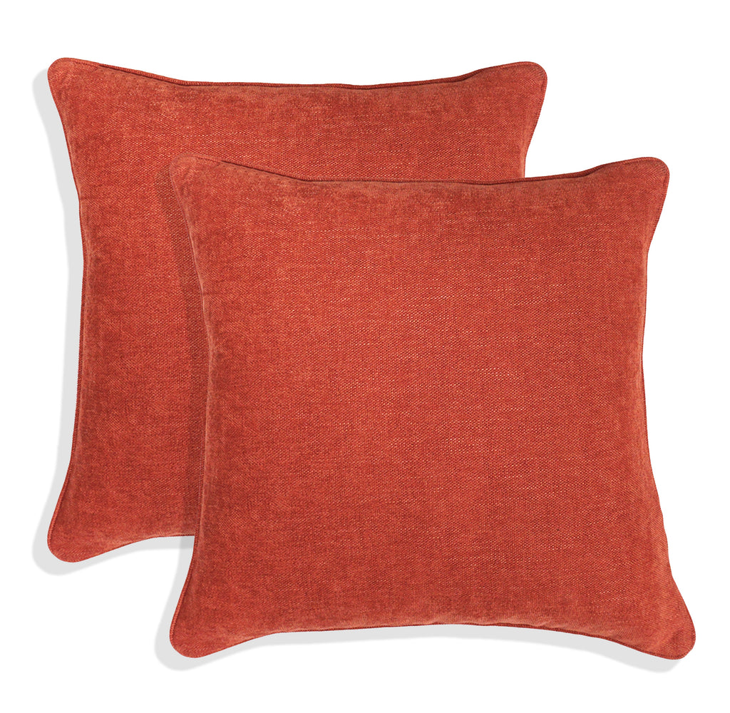 Set of 2 Gorgeous Chenille Throw Pillow Micro Piping | 20" x 20"