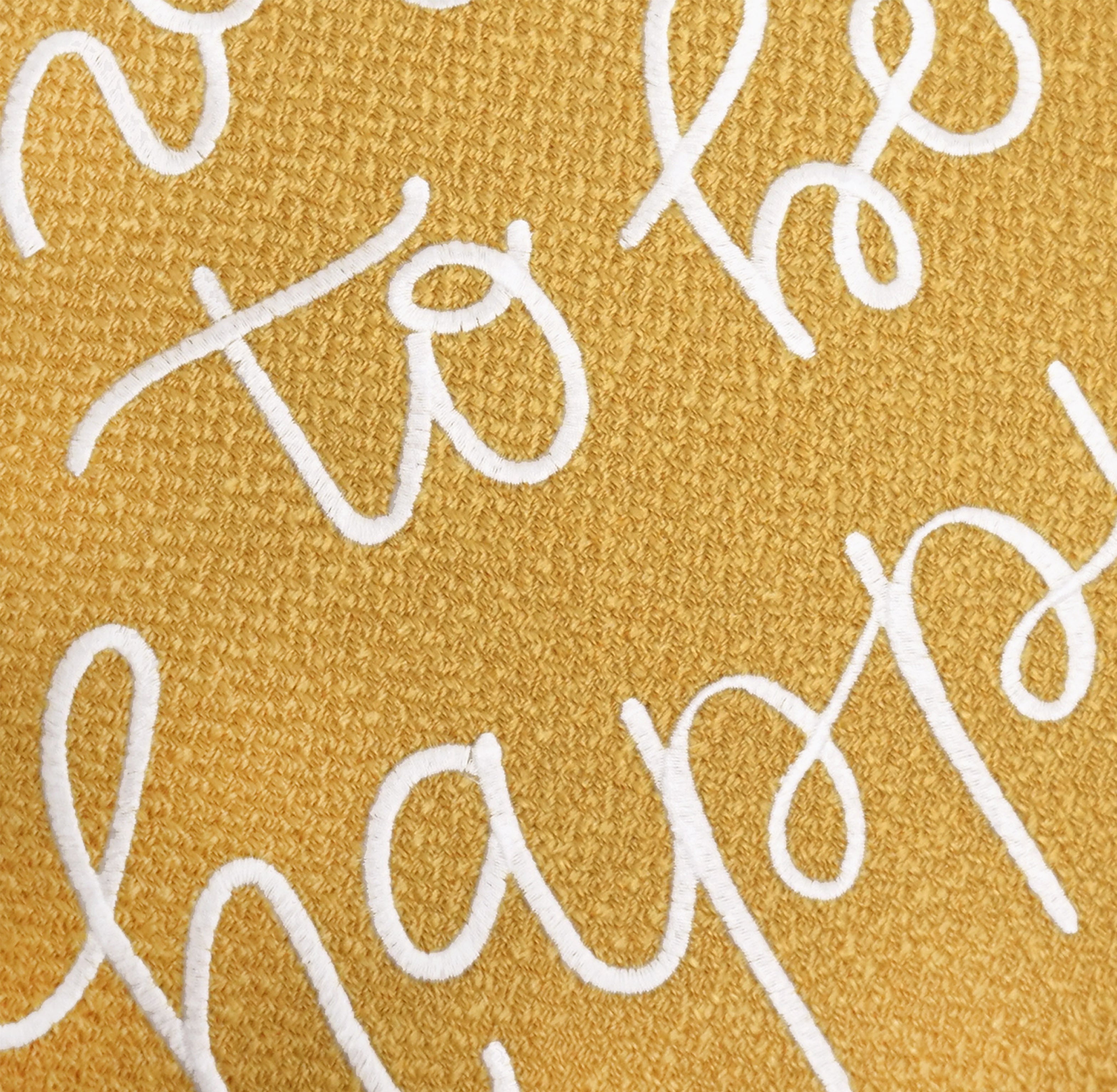 Choose To Be Happy Throw Pillow Cover | Yellow | 20" x 20"