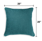 Set of 2 Gorgeous Chenille Throw Pillow Micro Piping | 20" x 20"