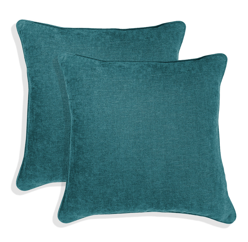 Set of 2 Gorgeous Chenille Throw Pillow Micro Piping | 20" x 20"