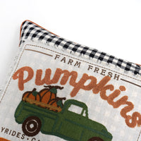 Farm Fresh Pumpkins Throw Pillow | Multi | 20" x 20"