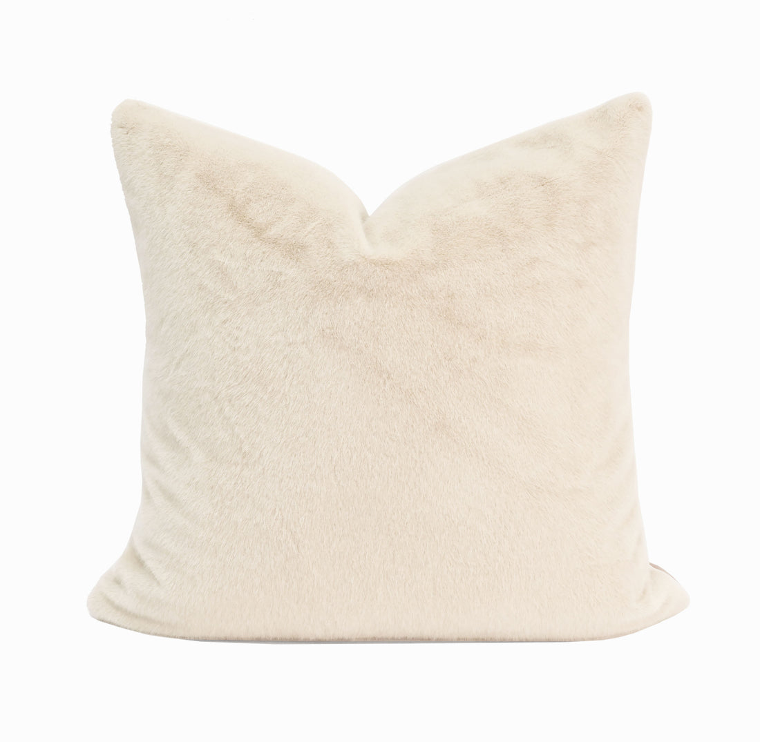 Faux Mink Fur Throw Pillow | 20" x 20"