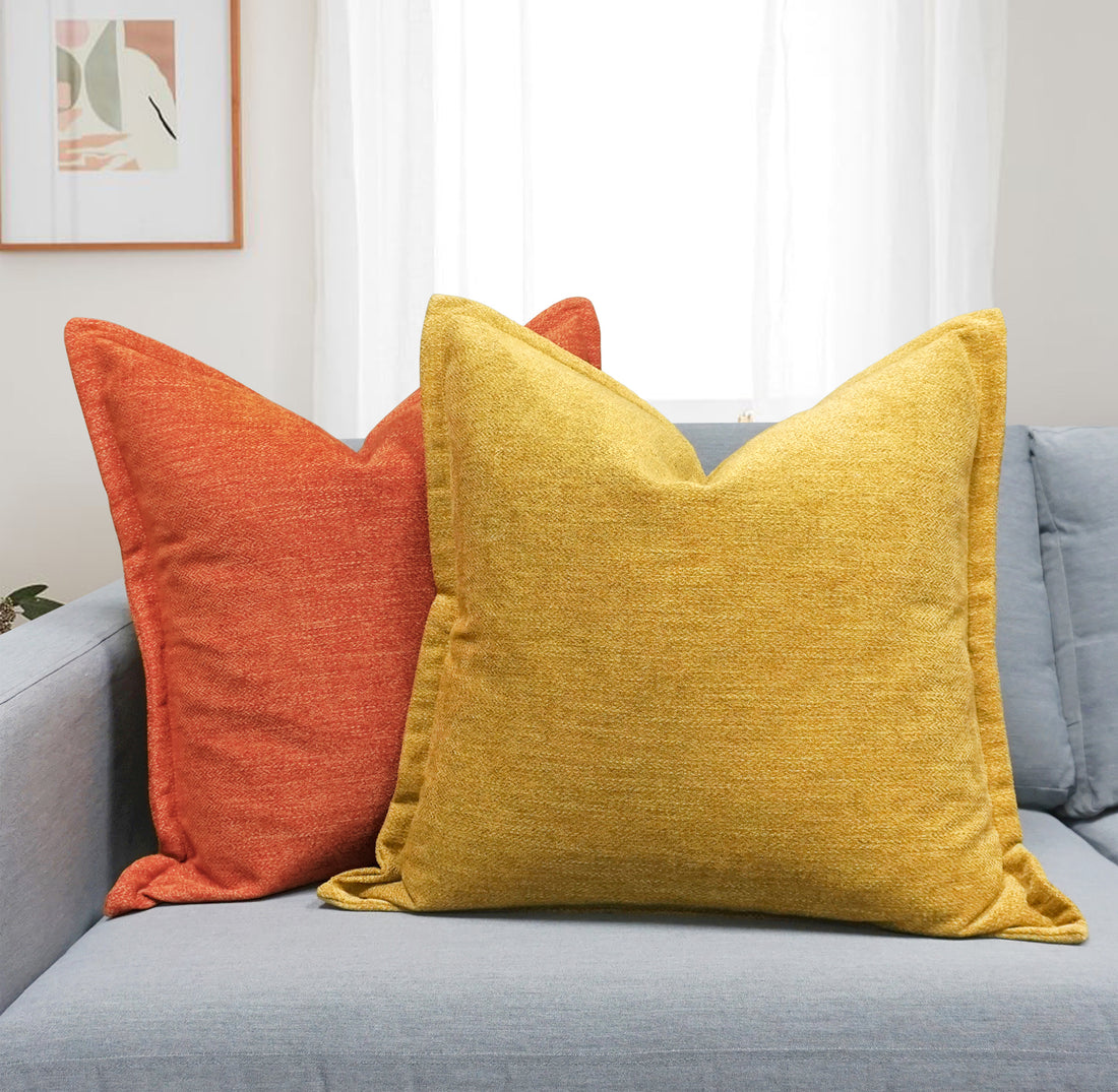 James Chenille Throw Pillow Cover | 23" x 23"