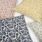 Flora Flower Print Throw Pillow Cover | 20" x 20"