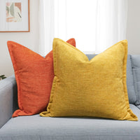 James Chenille Throw Pillow Cover | 23" x 23"