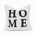 Home Applique Faux Fur Throw Pillow Cover | 20" x 20"