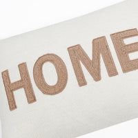 Home Teddy Throw Pillow Cover | Ivory/Tan | 14" x 20"