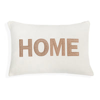 Home Teddy Throw Pillow Cover | Ivory/Tan | 14" x 20"