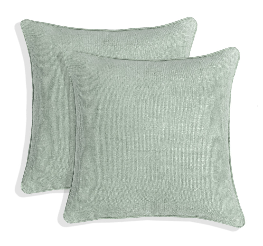 Set of 2 Gorgeous Chenille Throw Pillow Micro Piping | 20" x 20"
