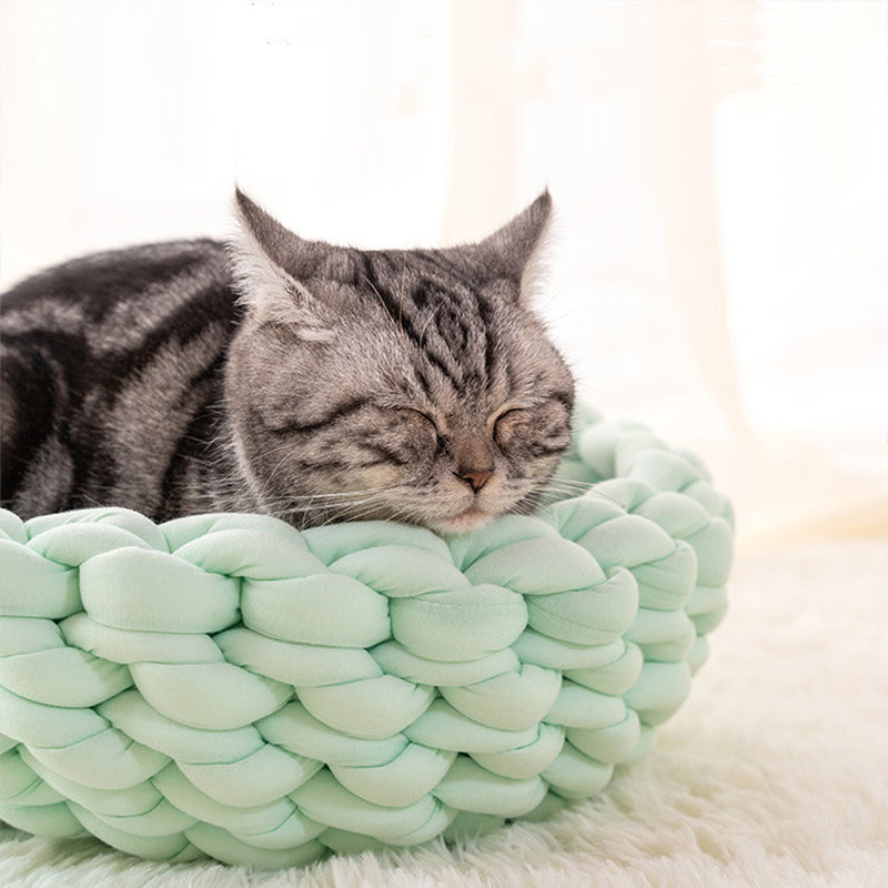 Handwoven Knit Pet Bed/Mat | 35cm/13.7in | Small