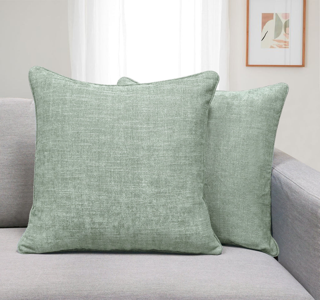 Set of 2 Gorgeous Chenille Throw Pillow Micro Piping | 20" x 20"