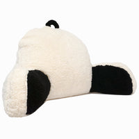 Panda Sherpa Bed Reading Memory Foam Pillow | Backrest Support Soft Cushion with Arms | Medium