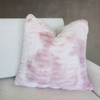 Ruched Tie Dye Faux Fur Throw Pillow Cover | 20" x 20"
