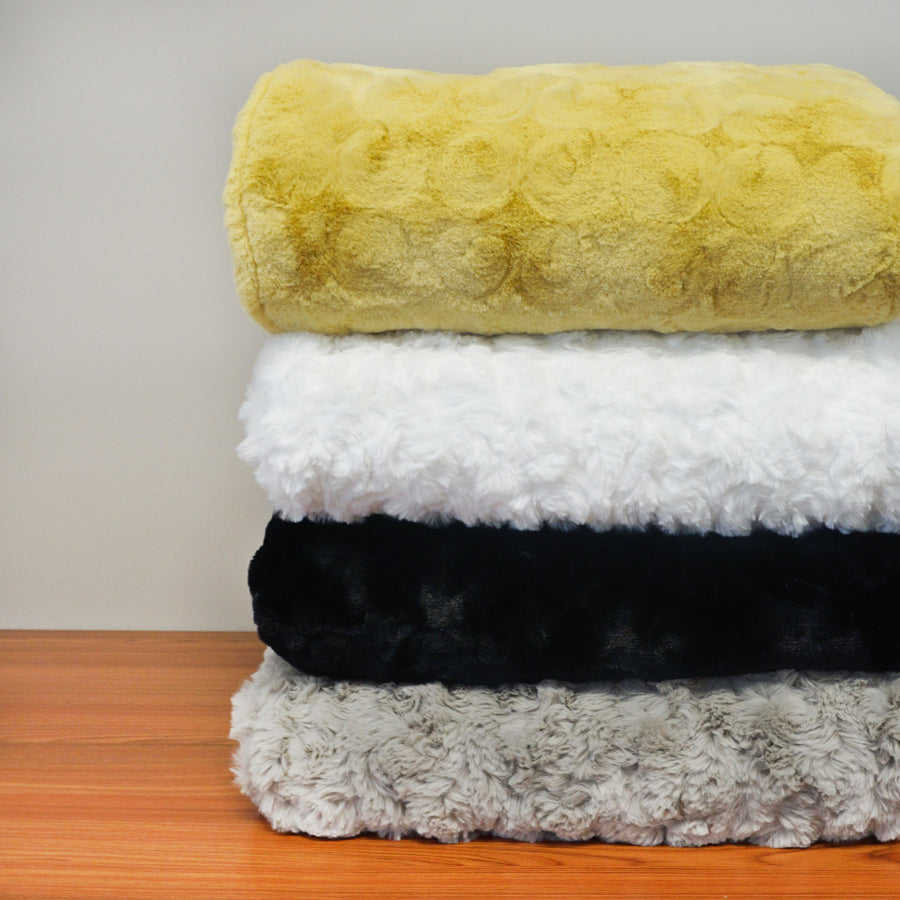Morgan Faux Fur Throw Blanket | White | 50" x 60"